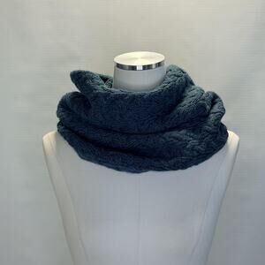 Aran Woollen Mills Scarf Womens One Size Blue Knit Cowl Snood Neck Warmer Irish